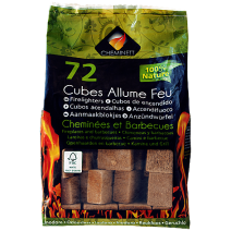 72 Cubes Allume-feu 100% Naturel - PYROFEU
